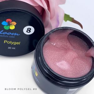 Poly Gel №08 Bloom полигель Искрящийся розовый 30 мл - NOGTISHOP