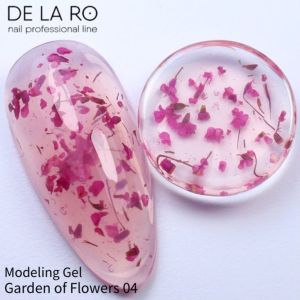 Моделирующий гель однофазный Garden of Flowers 004, DE LA RO, 15 гр - NOGTISHOP