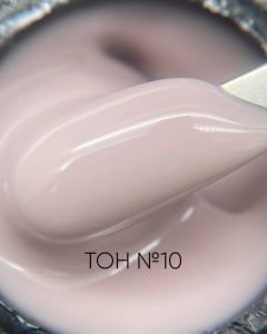 Камуфлирующий самовыравнивающийся гель молочно-розовый с серым (нейтральный) №10, Опция, 15 мл - NOGTISHOP